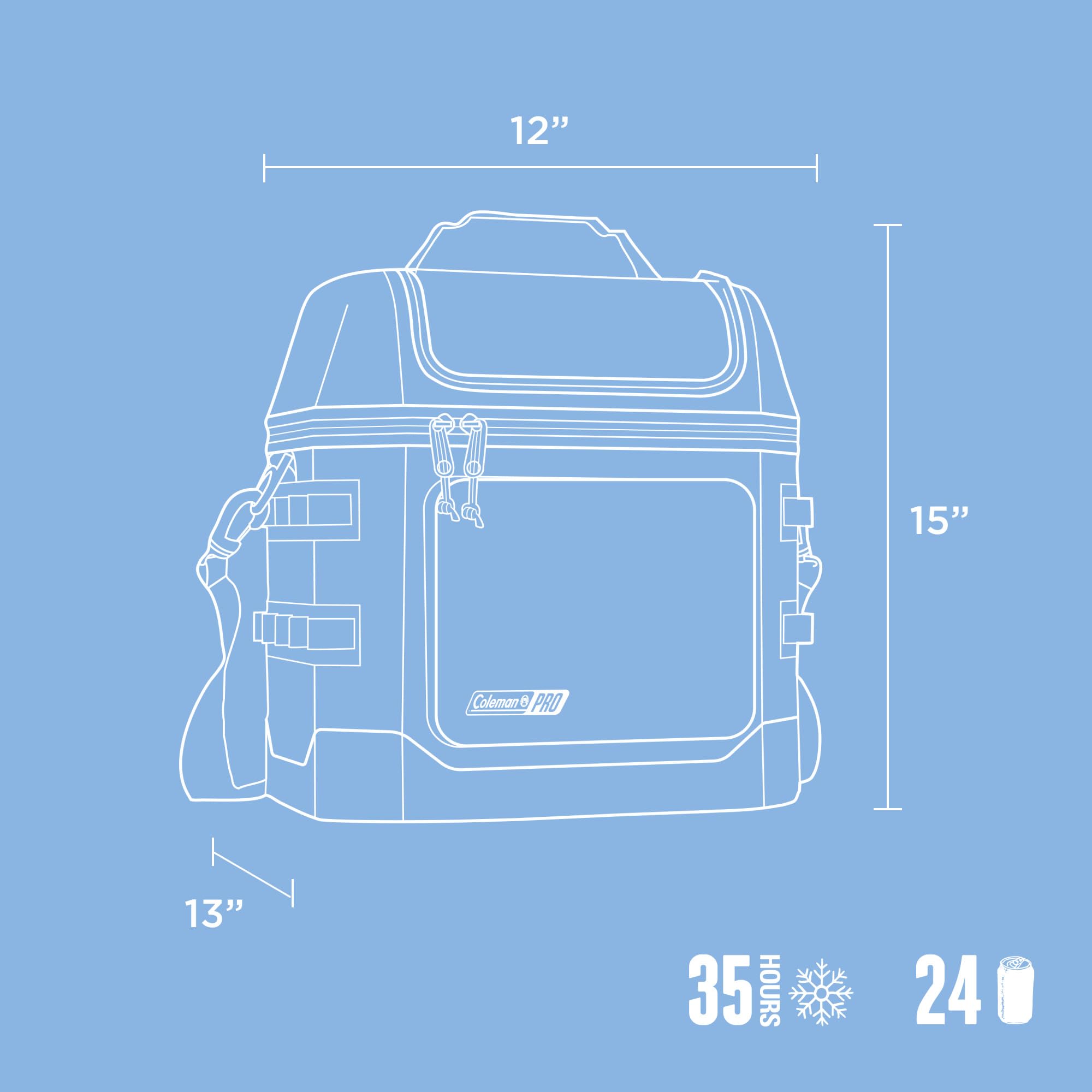 Coleman Pro 24-Can Soft Cooler, Blue Sky : Amazon.ca: Sports