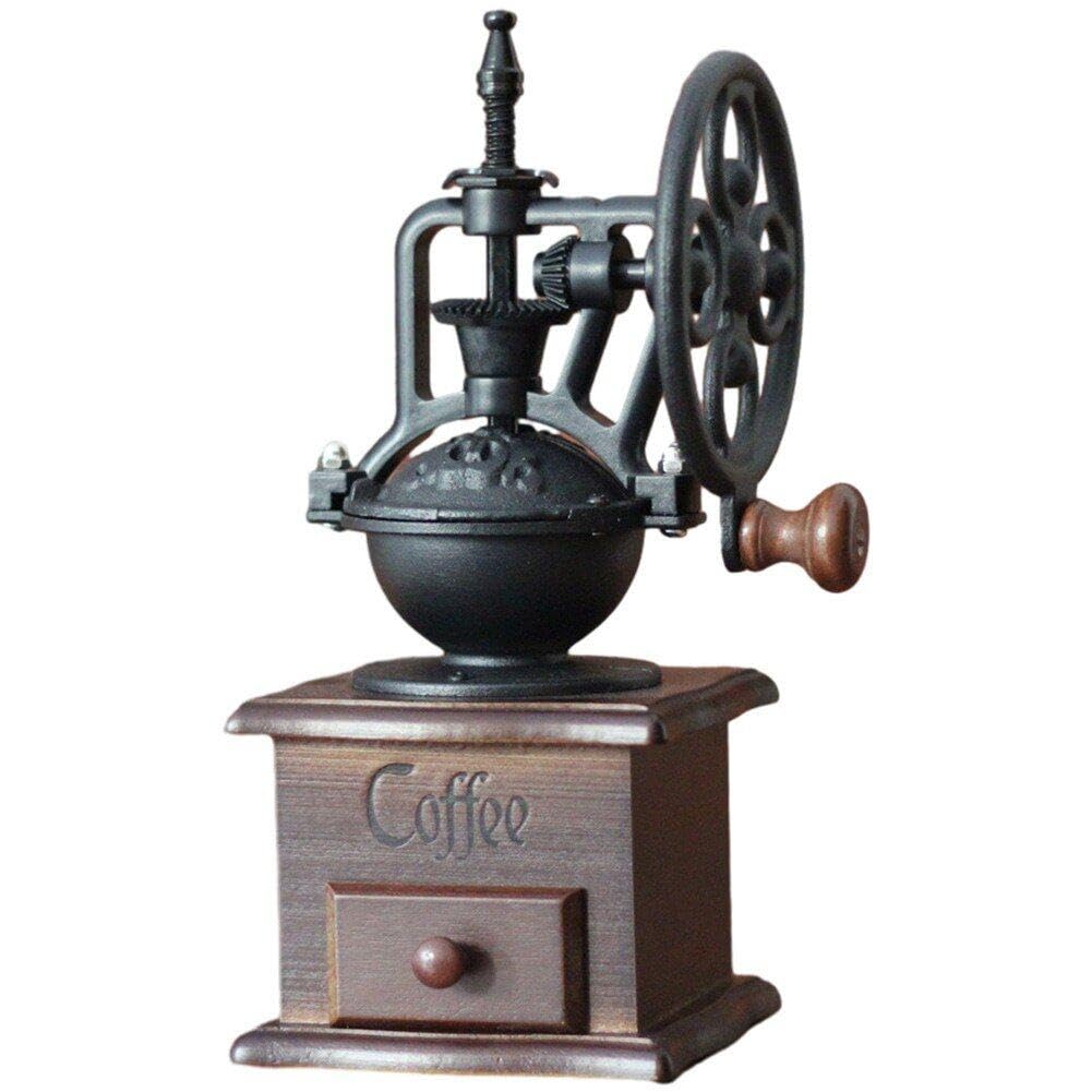 Moulin à café manuel vintage en bois pour vos matins slow coffee et expresso