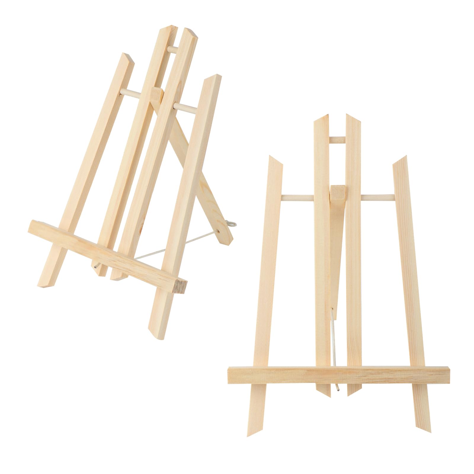 2 Pcs Caballete Pintura de Mesa, Caballete Madera, Caballetes para Mesa para exhibición, artistas, hogar, bodas, dibujo, manualidades y lienzos (28 x 19 cm)