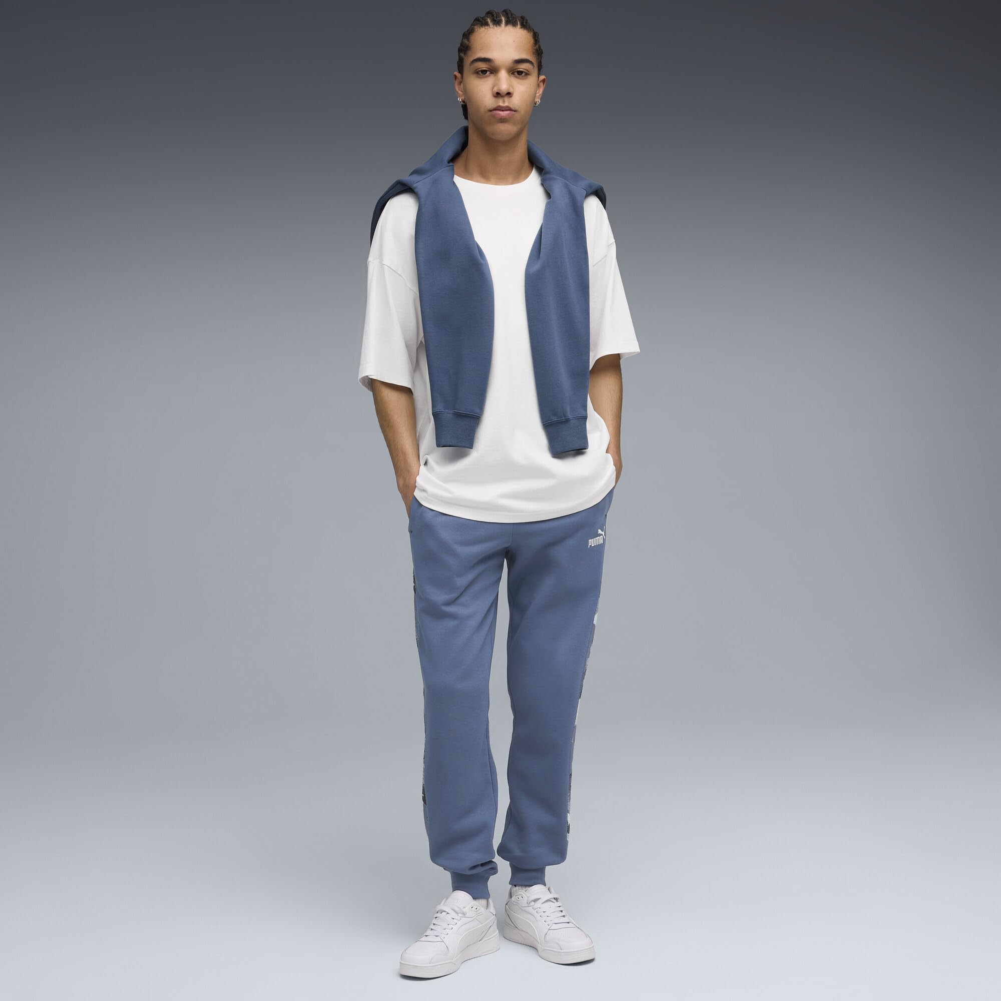 Puma - Ess Camo Sweatpants FL Cl, Pantaloni in Maglia Uomo