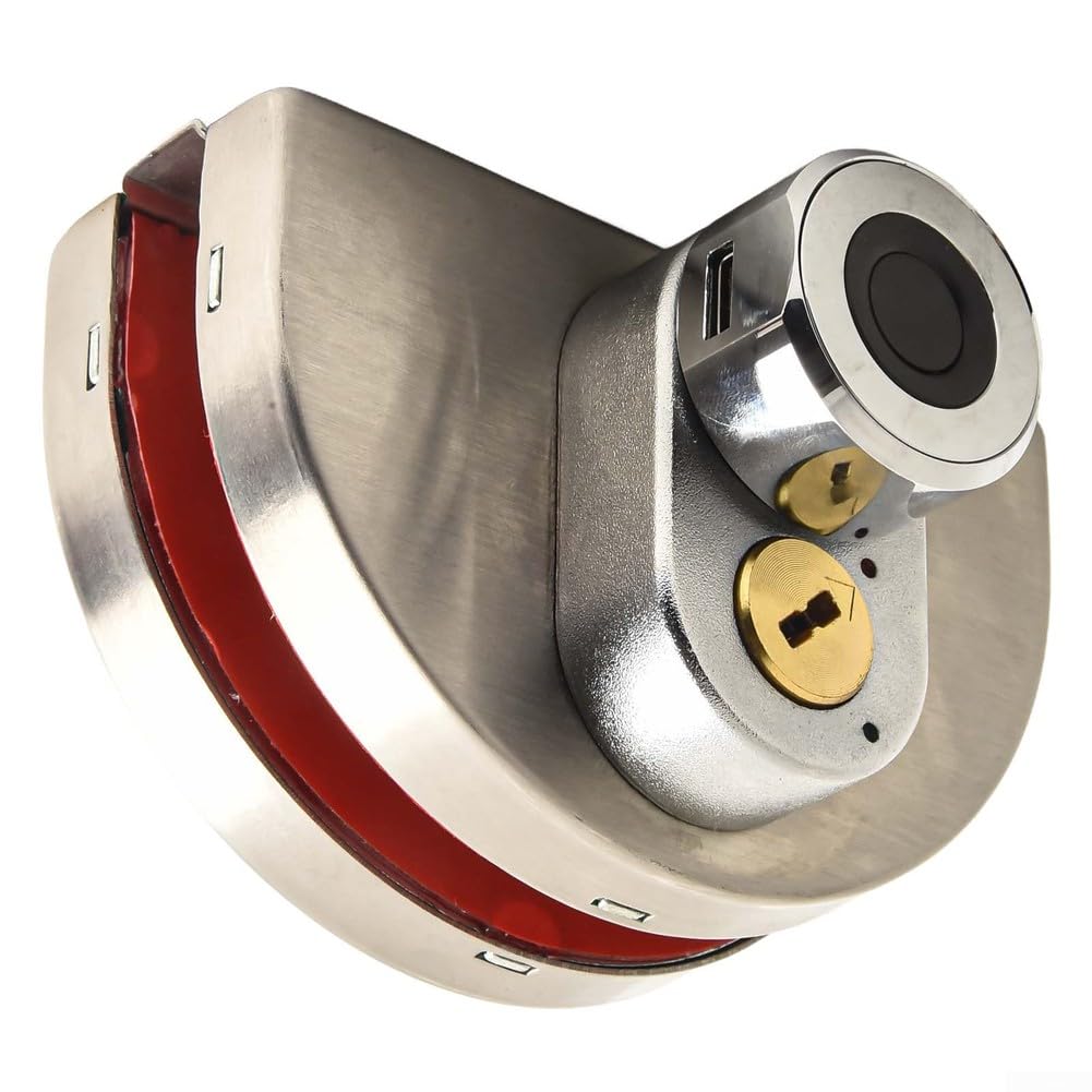 Serratura elettronica in acciaio inox con impronte digitali, biometrica intelligente per accesso con chiave meccanica, per porte singole o doppie in vetro, per casa, ufficio, vendita al dettaglio