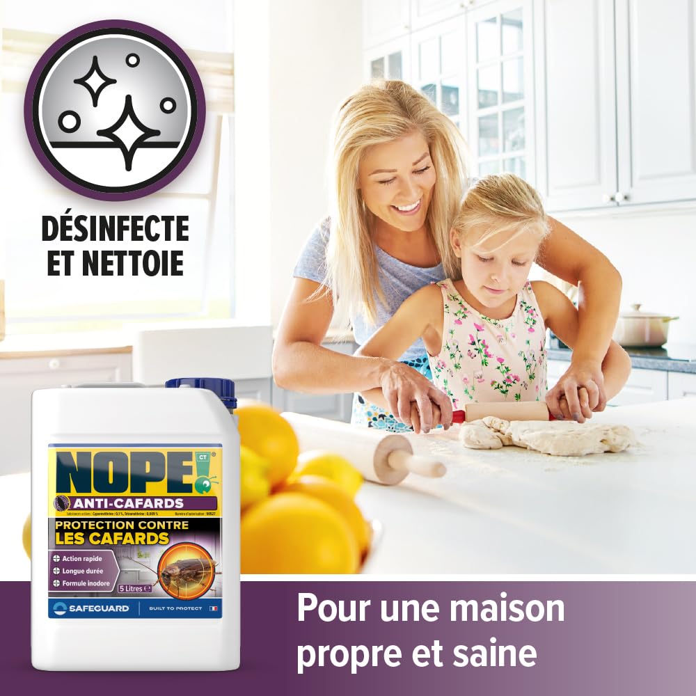 NOPE! CT Spray Anti-Cafards 5l – Insecticide Puissant Sans Odeur – Action Rapide & Longue Durée – Anti-Blattes Intérieur