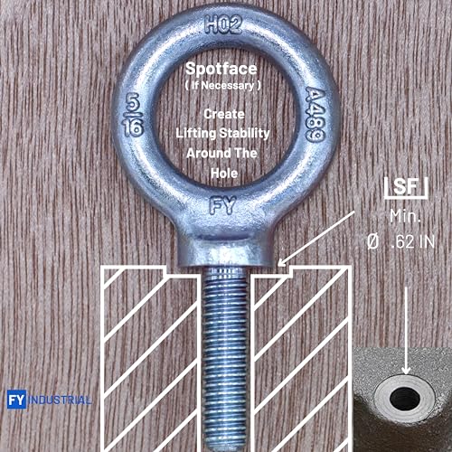 Image of 3 Pcs Lifting Shoulder Eye Bolts 5 /16 inch Blue-Bright Zinc Plated