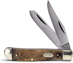 Buck Knives 382 Trapper 2-Blade Folding Pocket Knife with Wood Handle