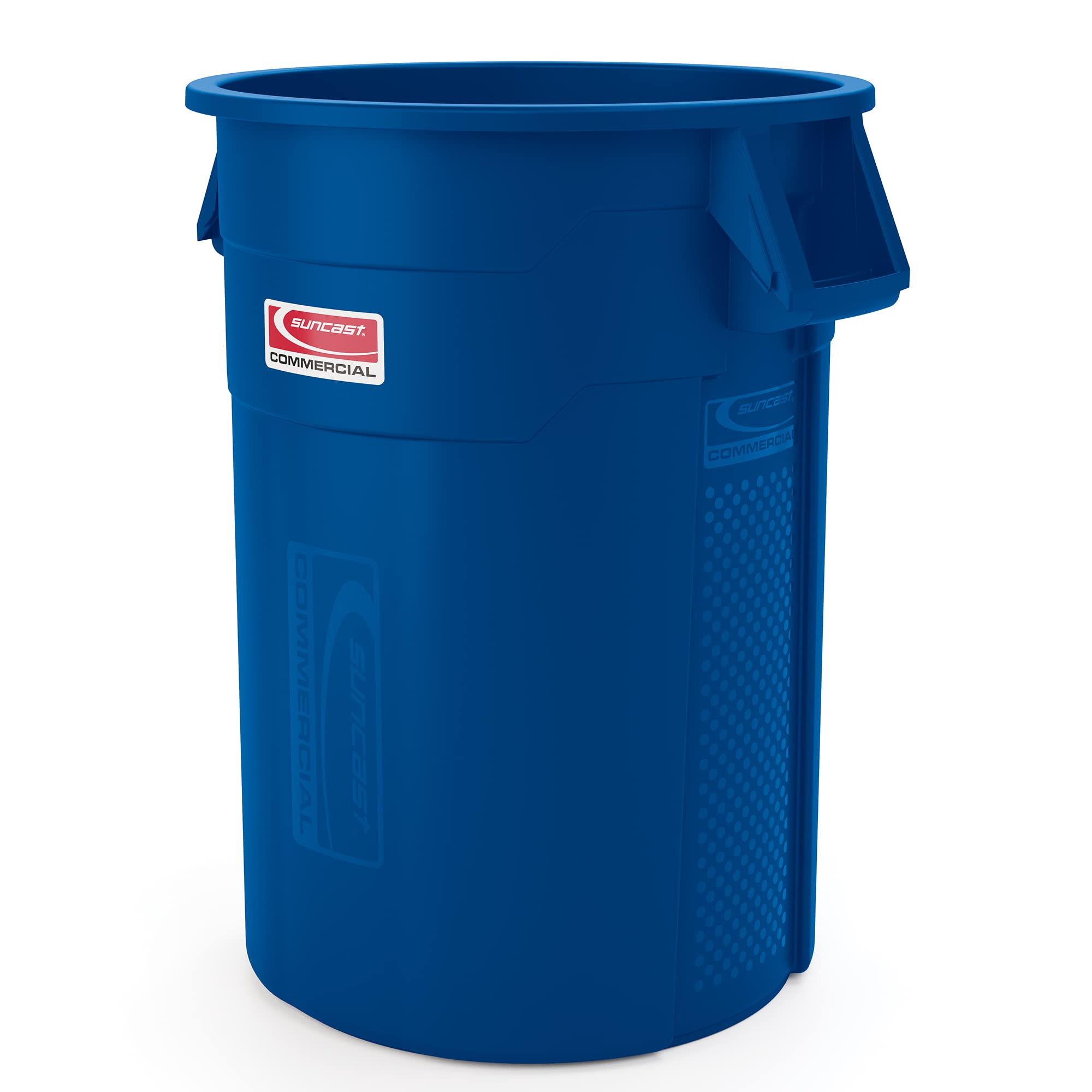Suncast Commercial Products 55 Gallon Utility Trash Can, Blue, TCU55BL