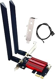 WiFi 6E PCIe 無線LANカード Intel AX210NGW搭載 WiFiカード Bluetooth 5.3対応 無線LANアダプタ PCI-Express x1 Windows10/11 64ビット専用 (AX210)