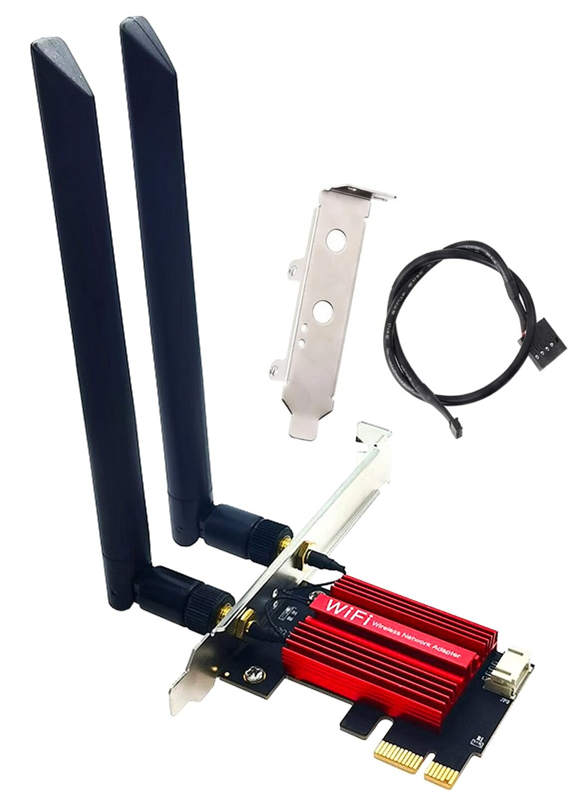 WiFi 6E PCIe 無線LANカード Intel AX210NGW搭載 WiFiカード Bluetooth 5.3対応 無線LANアダプタ PCI-Express x1 Windows10/11 64ビット専用 (AX210)