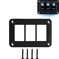 Vista 10 de MIIGII Panel de interruptores, Interruptor basculante de 1 banda con carcasa de aluminio para coche, camión, barco, vehículo recreativo, Panel