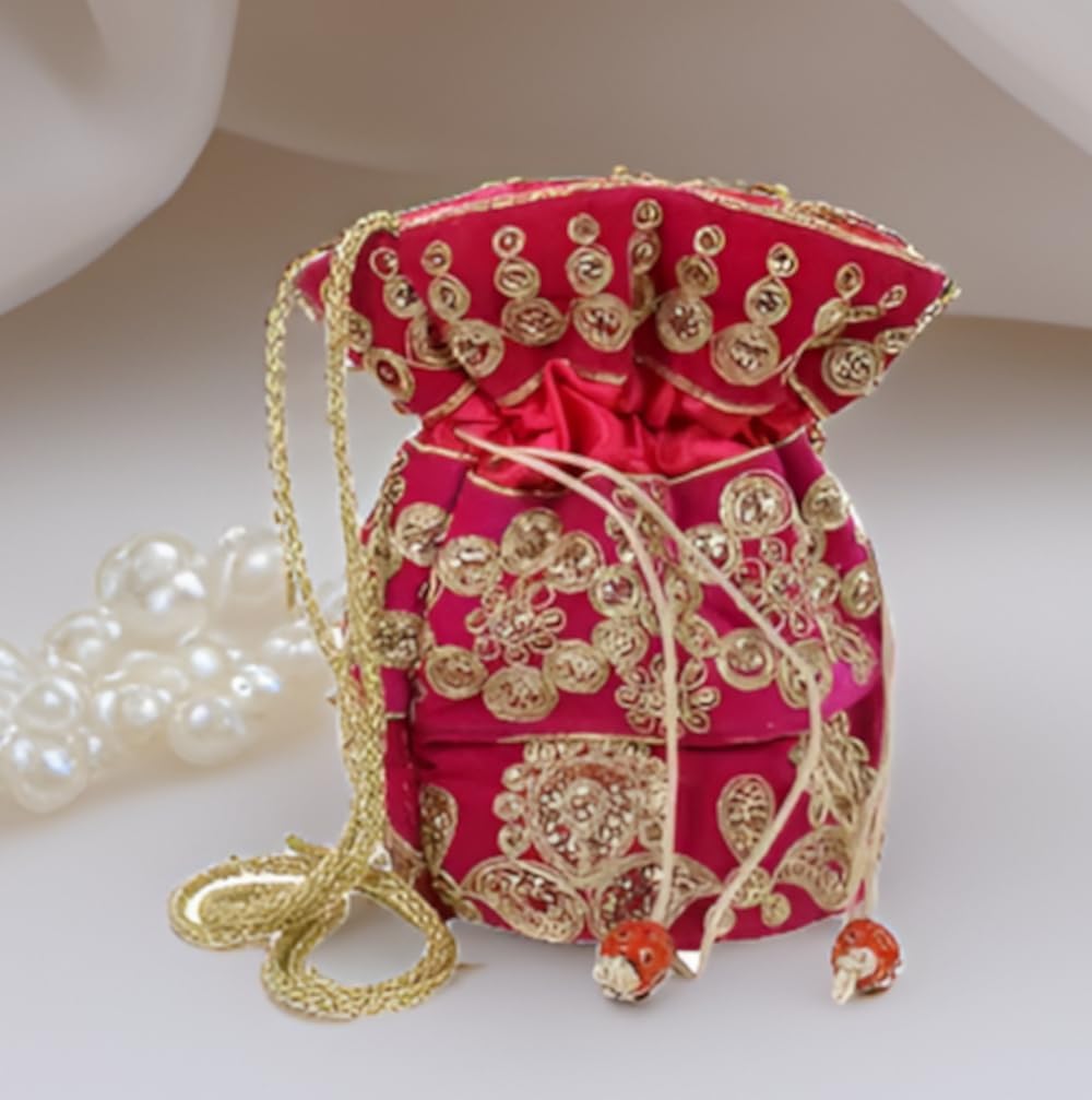 Purpledip Potli Bags Drawstring Purse (Potli01$)