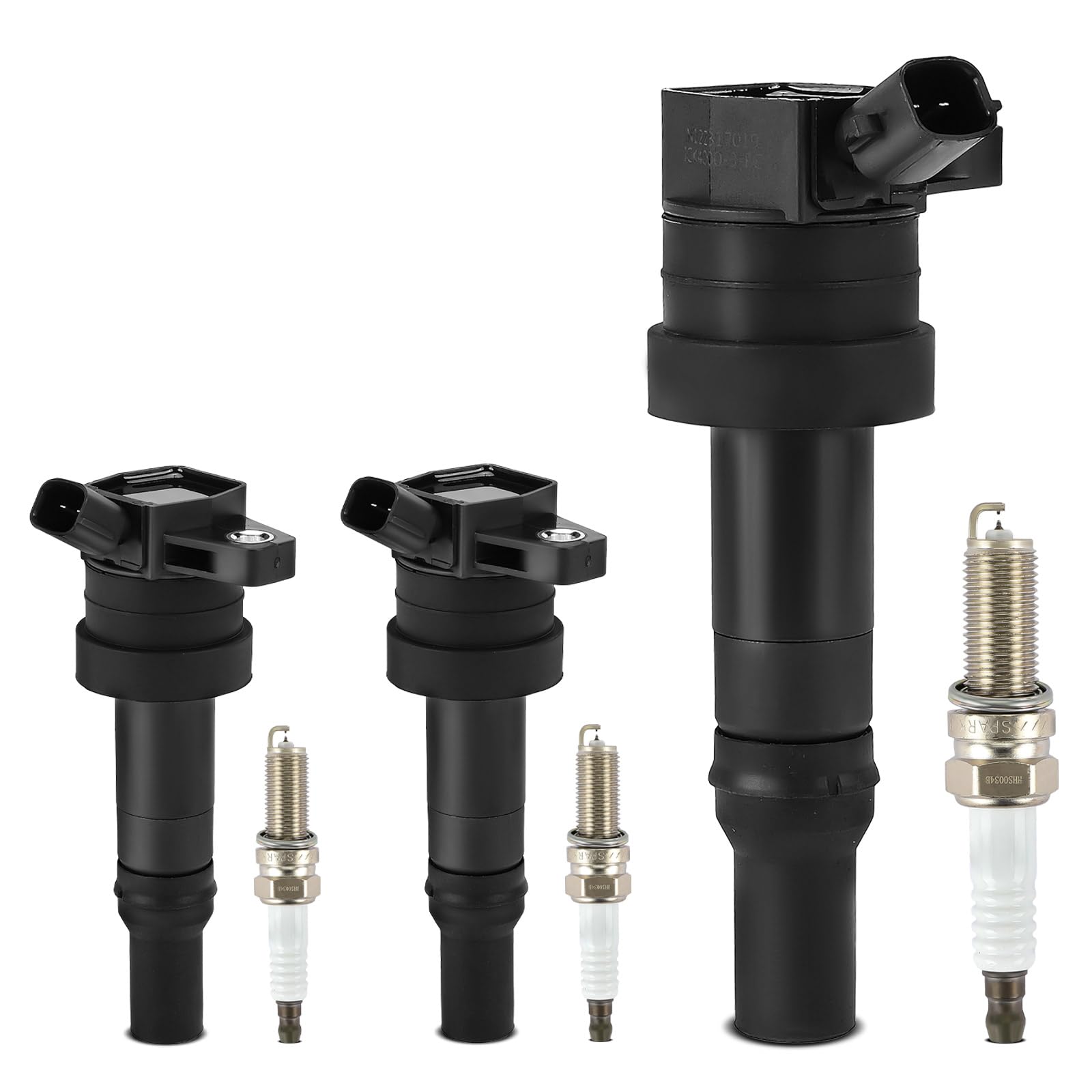 Frankberg 3 bobine di accensione + 3 candele per benzina 2730104000 | Compatibile con: Picanto TA, i10 PA, i10 BA IA