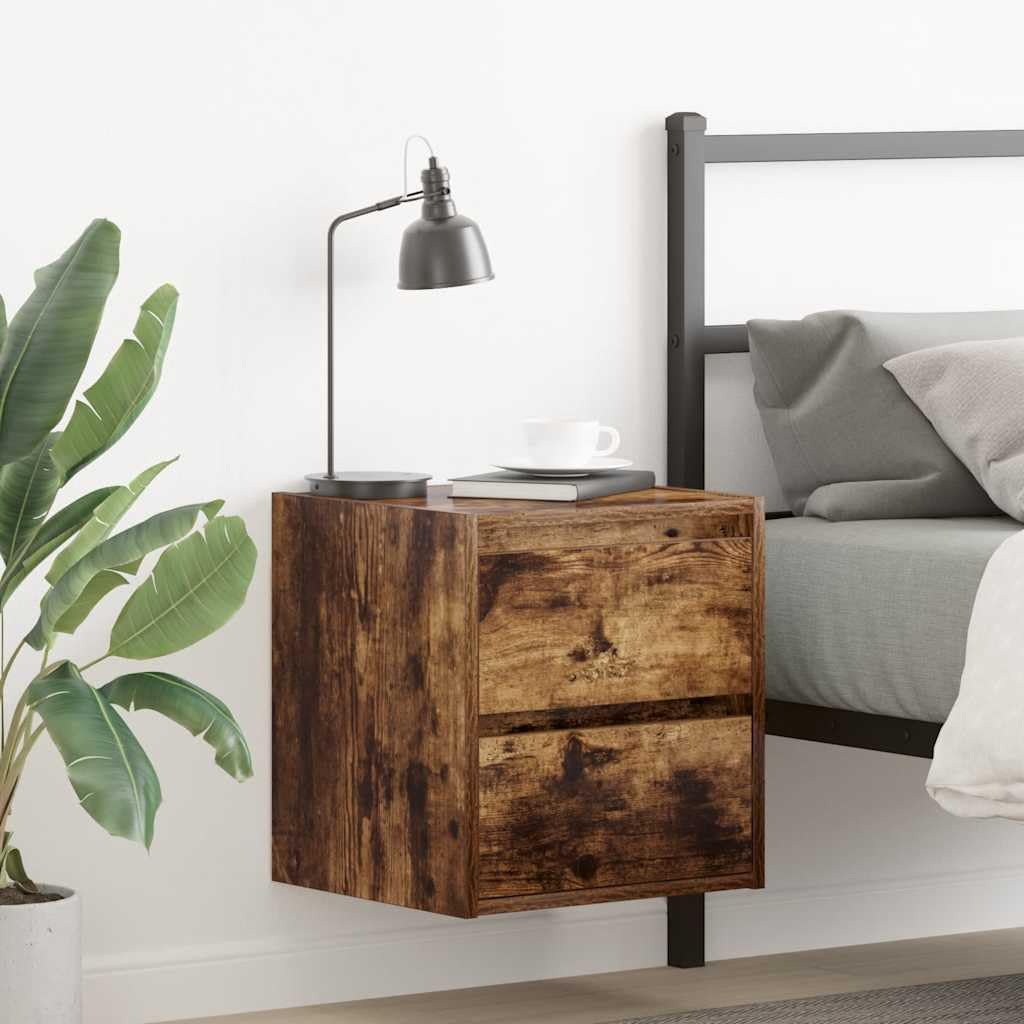Wandmontierter Nachttisch aus Holzwerkstoff mit Stauraum, robuste Platte für Schlafzimmer, feuchtigkeitsbeständig und pflegeleicht, platzsparend