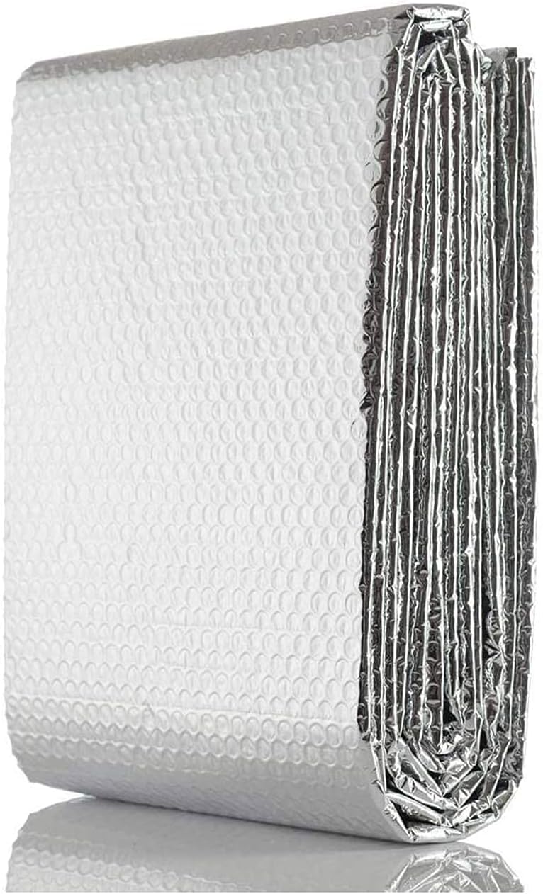 Aislamiento Térmico Bubble Foil Insulation Film Insulating Bubble Foil Insulation Insulation Double Aluminium Bubble Foil Insulation for Attics Lofts Floors Sheds(Size:1x25m) ( Size : 1x10m )
