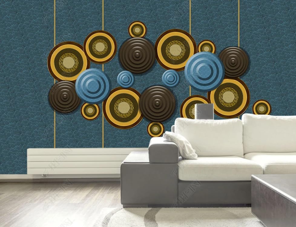 Papier peint intissé métal abstrait zen poster géant décoratif mural salon chambre 300x210 - 3
