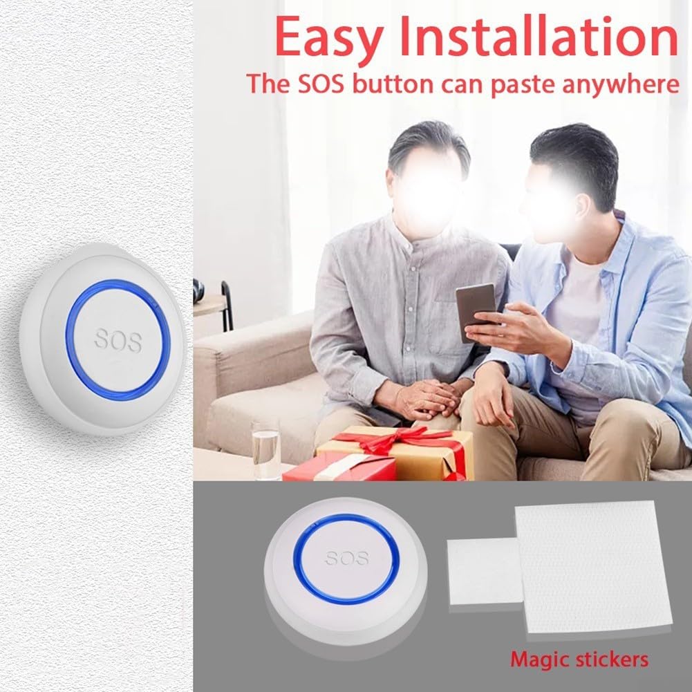 Tuya-Wifi Smart SOS Bouton d'urgence pour personnes âgées, pour Tuya Wifi Smart Button Système d'alarme sans fil convivial pour les soignants