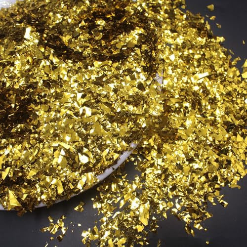 Sparkle Metallic Table Confetti Mylar Foil Confetti Perfect for DIY Crafts New Years Surprise Parties Birthdays Photo Shoots Engagements & Weddings Decorations (Gold)