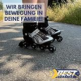 Best Sporting Łyżworolki dla dorosłych i młodzieży I wrotki I regulacja szerokości do 6 mm I wytrzymałe łyżworolki z hamulcem I czarne I łyżworolki z 4 rolkami (39/40)