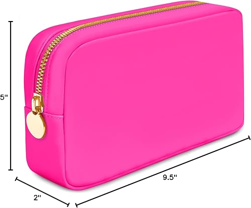 Miniatura 7 de DANCOUR Bolsas de maquillaje para mujeres, Bolsa de maquillaje de nylon, Bolsa de maquillaje grande, Bolsa de maquillaje Preppy, Bolsa de maquillaje