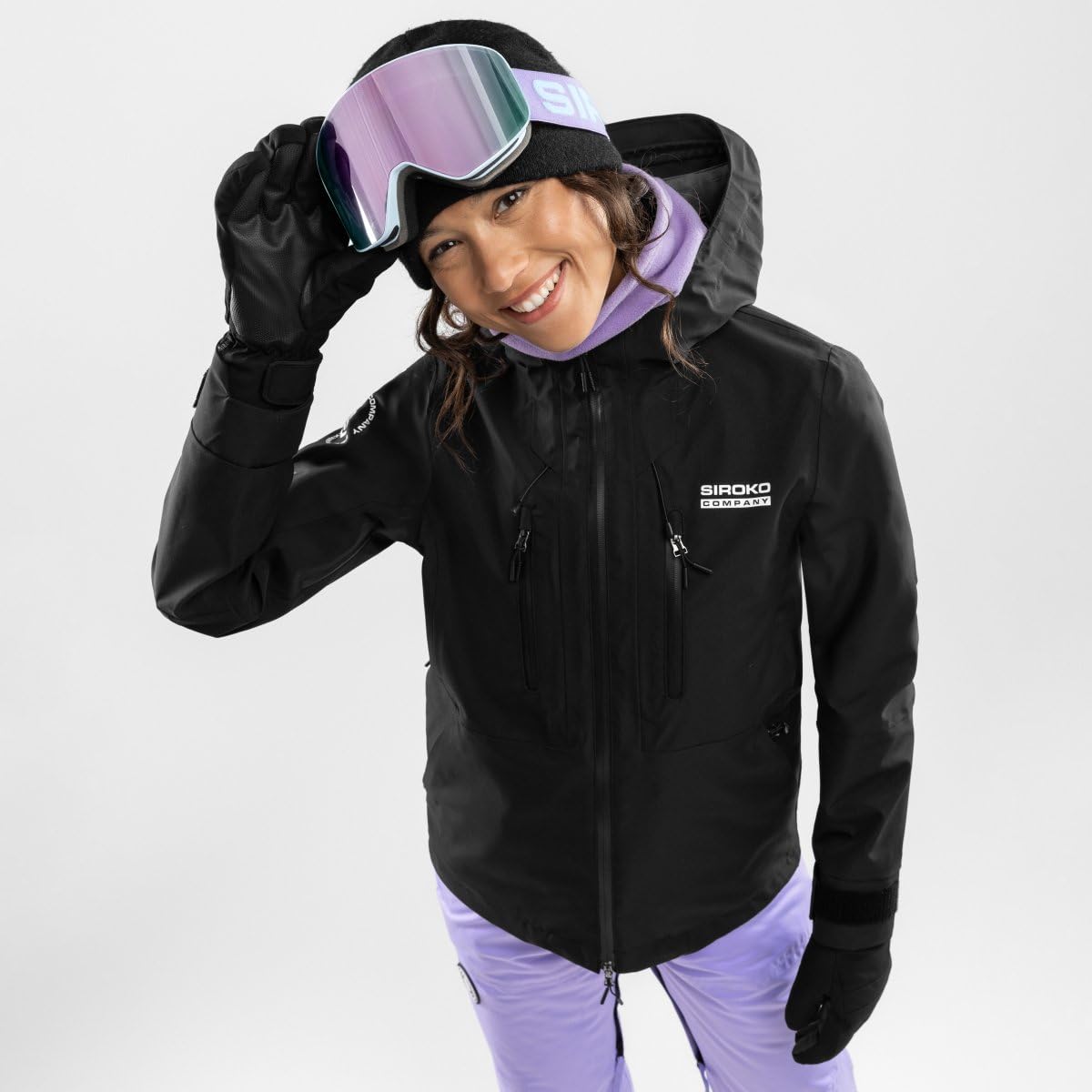 SIROKO Chaqueta de snowboard recco® esquí y nieve W5-W Nix Negro