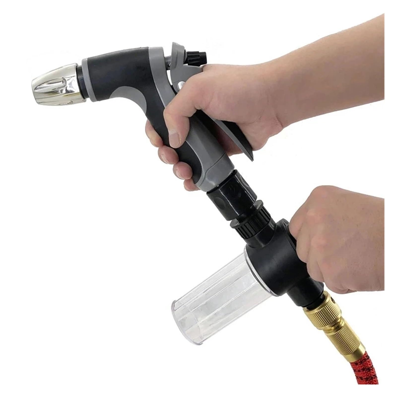 Pistola pulverizadora con manguera Boquilla, AltaPresiónLavado A PresiónAguaLavadora De JardínBoquilla ChorroMangueraTuboRociador VarillaAerosolLimpieza(Water Set)