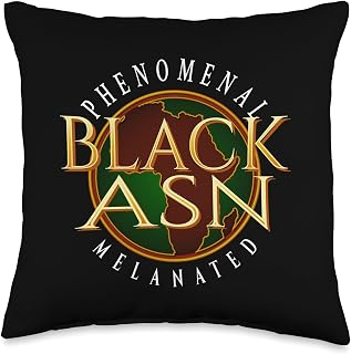 Black ASN Associate Degree Nurse Melanin Gifts Throw Pillow