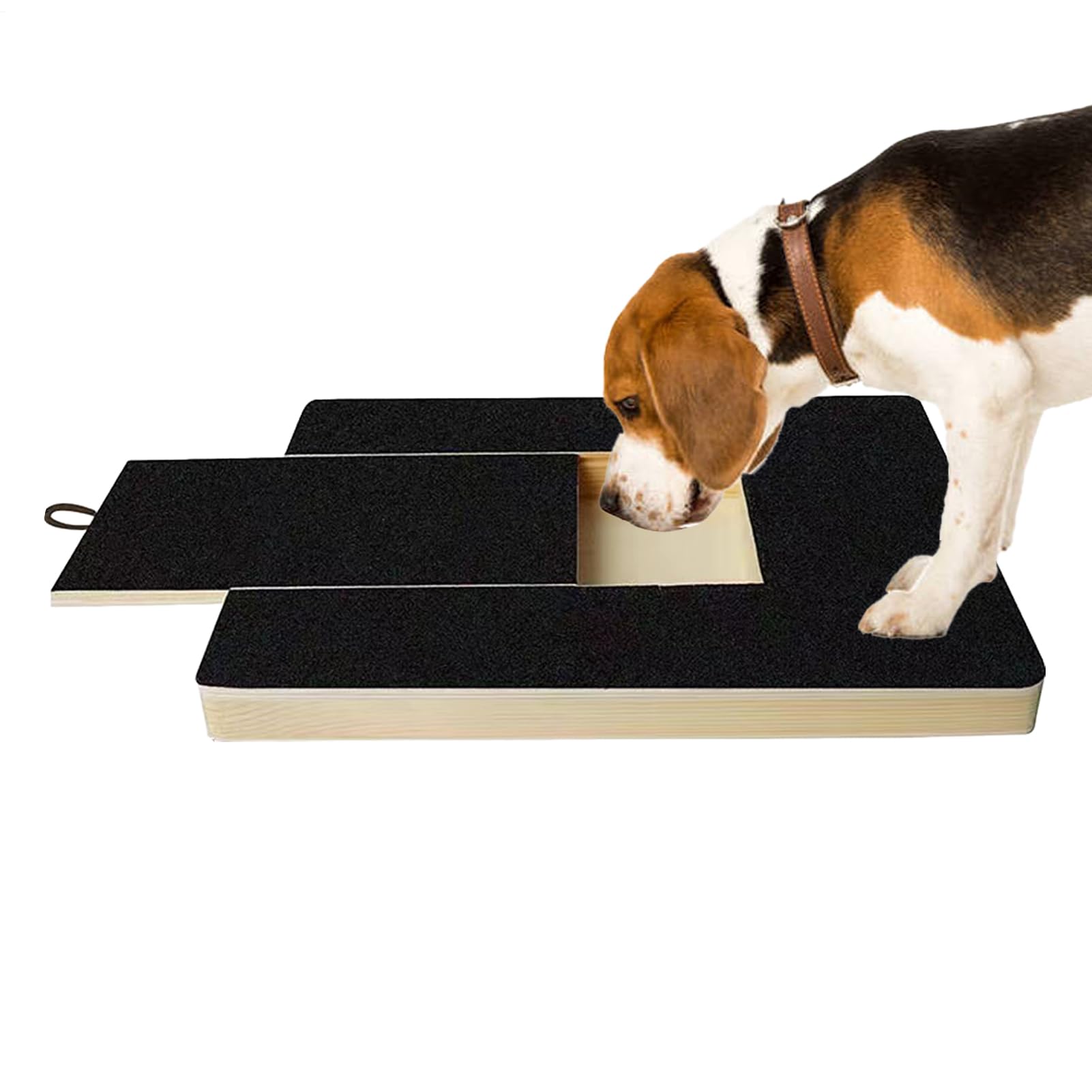 Dog Scratch Board for Nails, Wooden Dog Nail Scratchboard, Pull Out Dogs Nail File Scratcher Pad with Built-in Snack Box & Sandpaper, Pets Dogs Nails Grinders Puppy File Board Scratcher Grinding Pad
