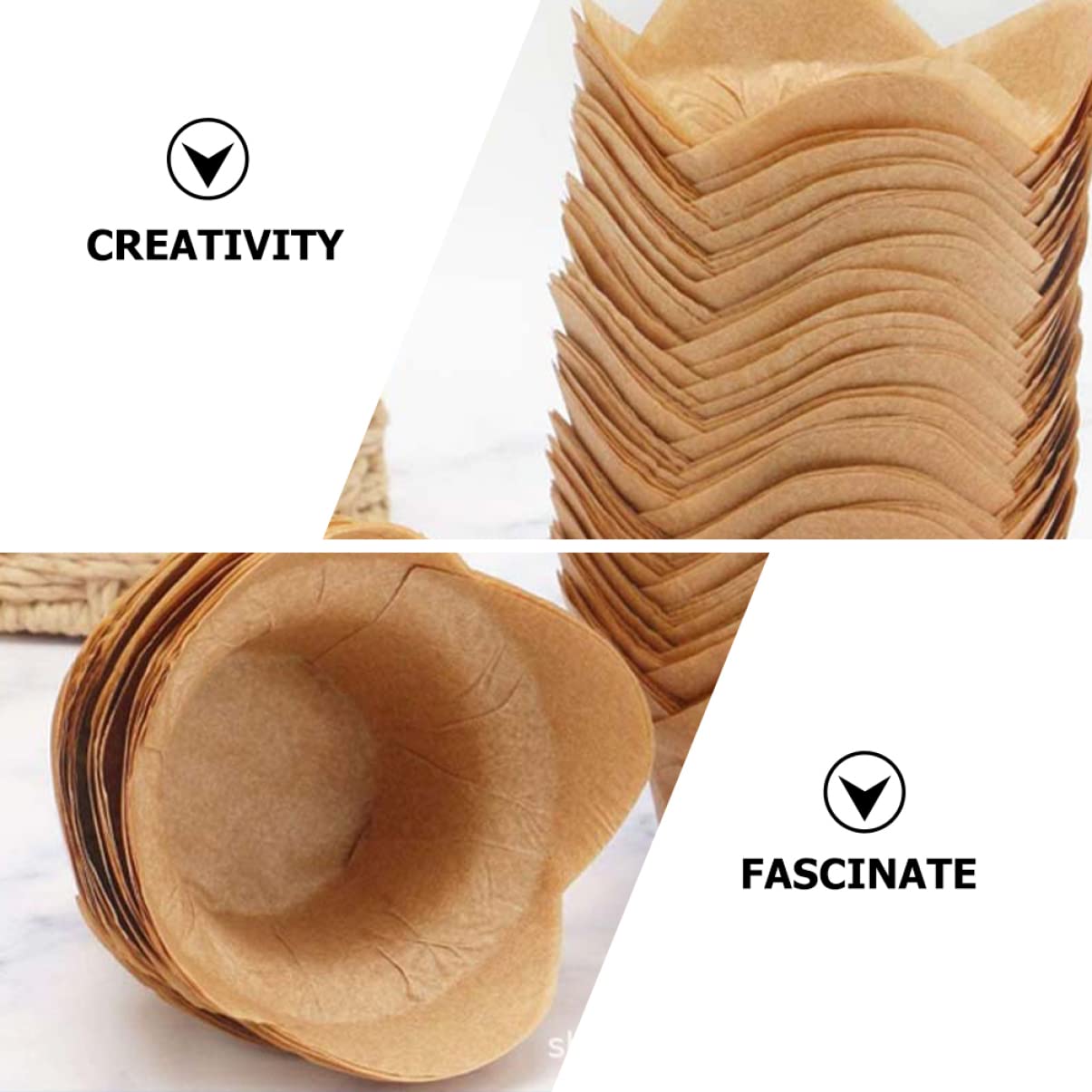 3 Sets Elegante Cupcake-förmchen Backförmchen Pergamentpapier Antihaft-muffinförmchen 100 Stück * 3