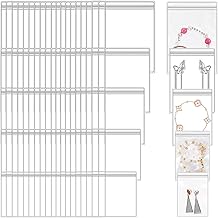 KSJEHW Pack of 100 transparent jewellery bags, exquisite workmanship, transparent, very suitable for viewing and storing jewellery, ornaments (5 sizes)
