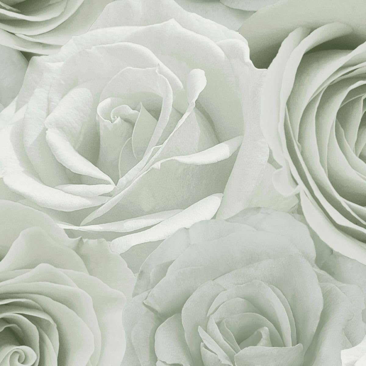 Melany Rose Floral Wallpaper World of Wallpaper - Ideal for Lounges, Bedrooms, Dining Rooms and Hallways (Sage Green)