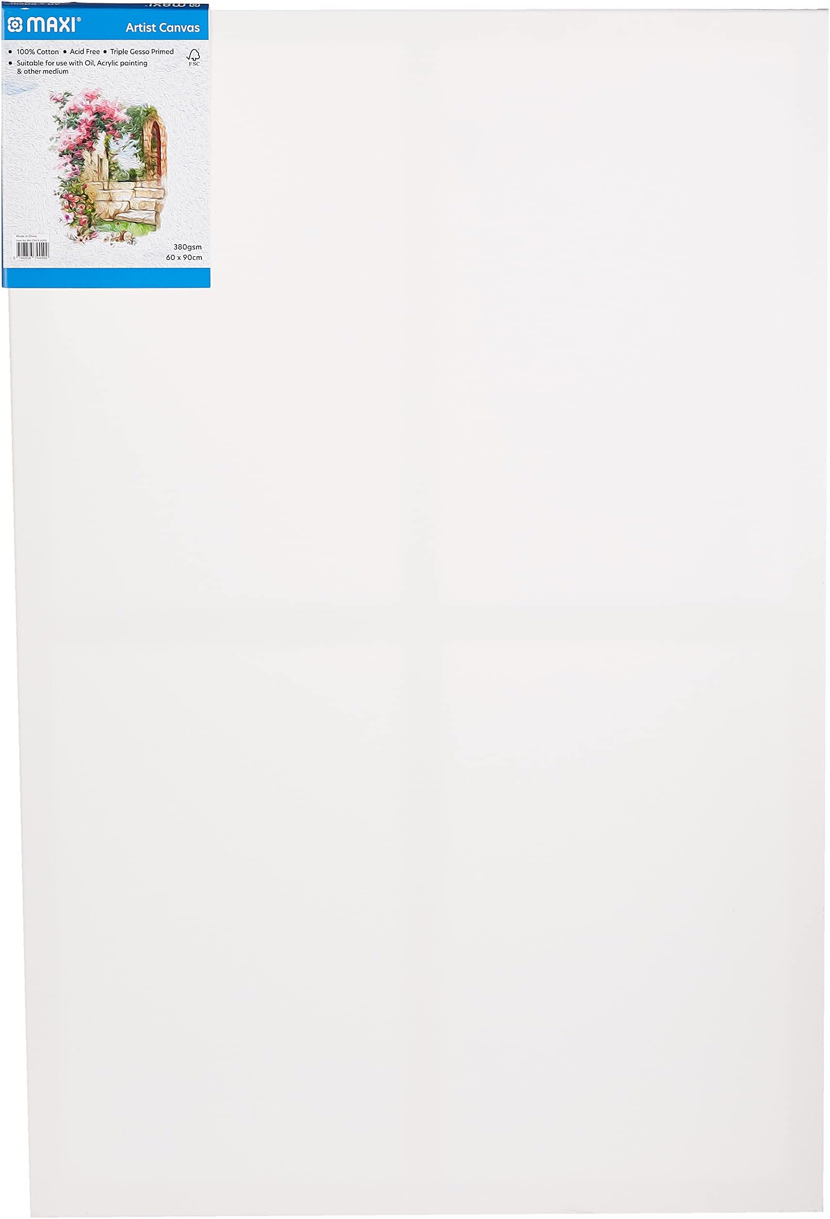 MAXI STRETCHED CANVAS BOARD 380 GSM 60X90