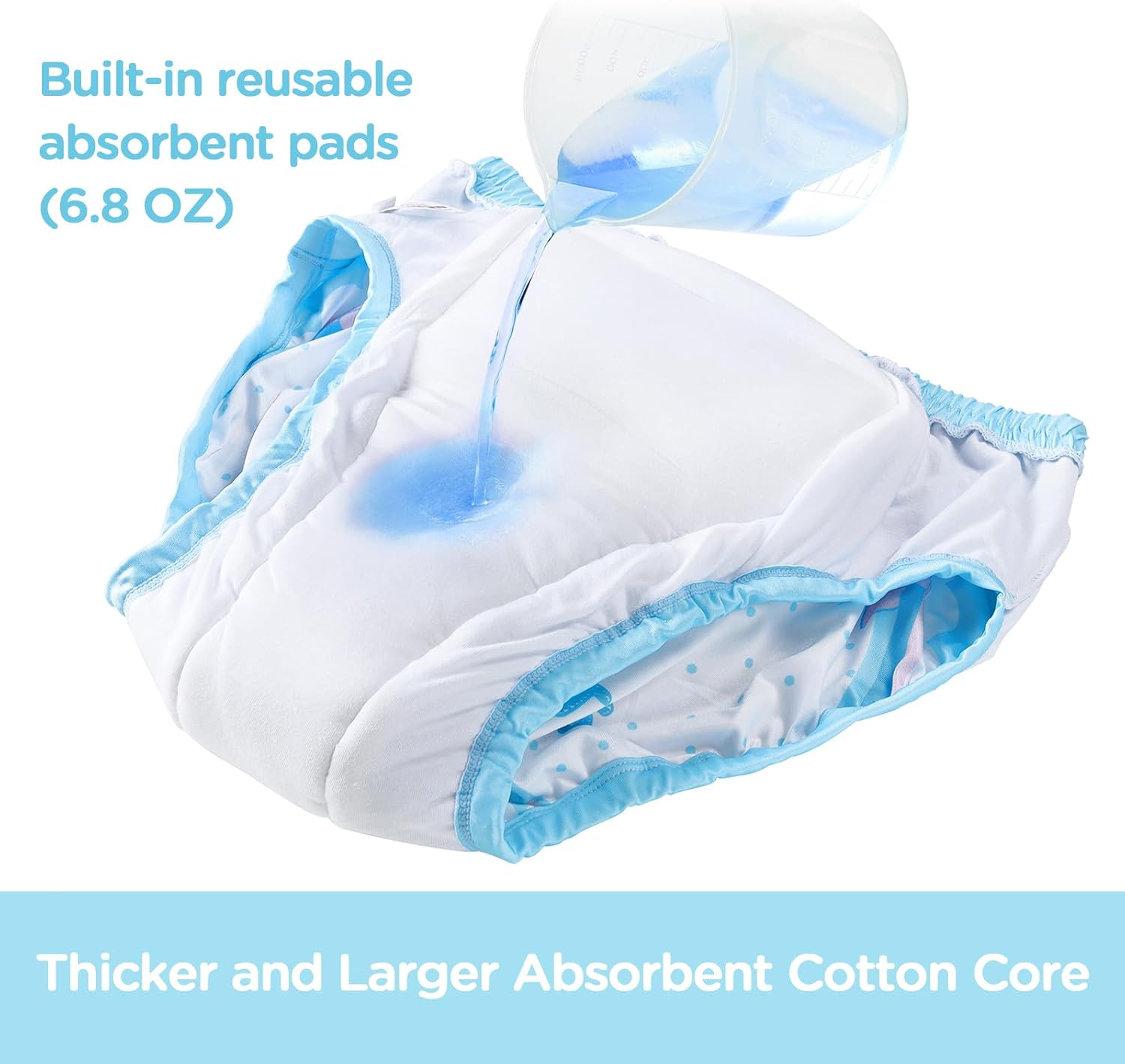 Littleforbig Soft Silky Underwear Comfortable Washable Reusable Adult Training Pants - Potty Pants - Image 3