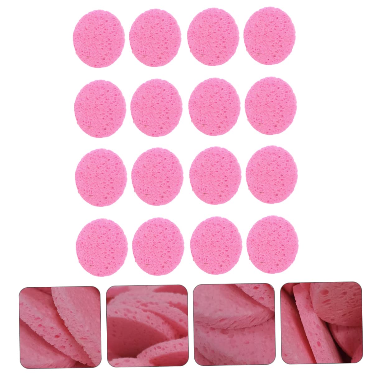 Healeved 50Pcs Facial Spa Sponge Compressed Round Makeup Removal and Cleansing Sponges for Deep Pore Exfoliation and Daily Face Wash Gentle Skin Care Travel Friendly