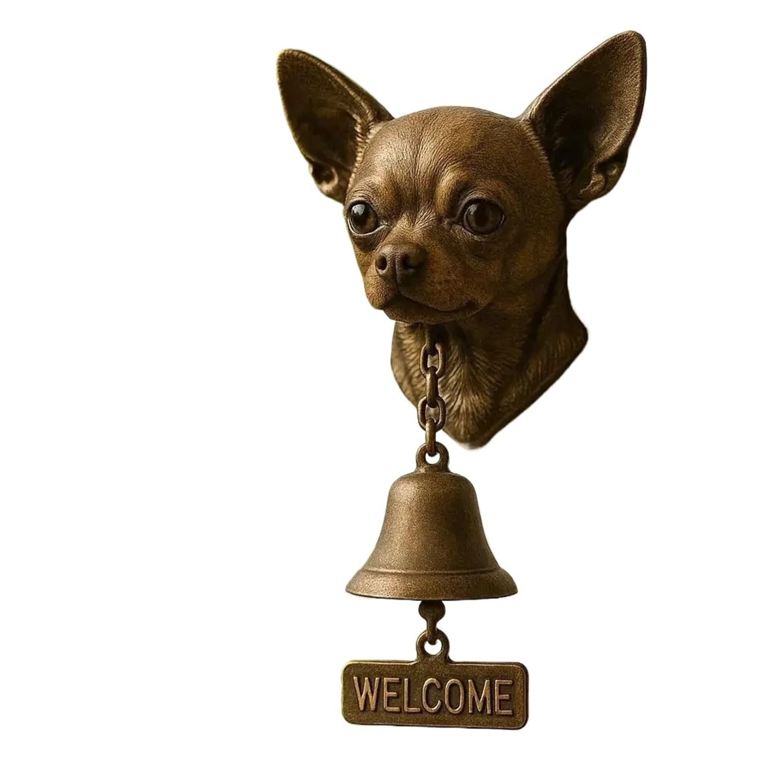 Mtksfdc Style 10 Wind Chimes For Garden Doorbell Dinner Bell Outdoor Dog Head Shape Vintage Farmhouse For Front Door Garden Sheds Cottage(Style 10)