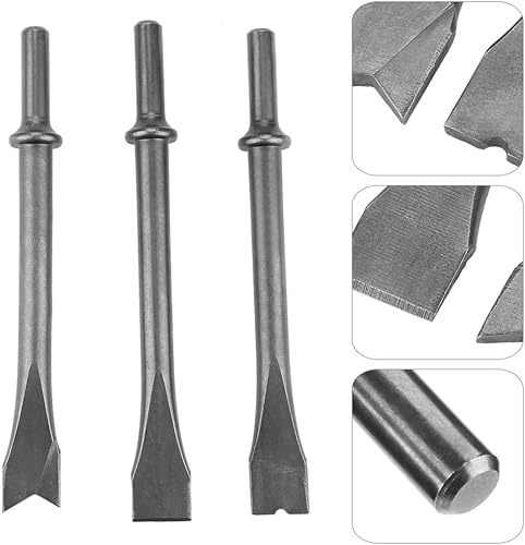 Miniatura 2 de Juego de cinceles de martillo de aire, cincel de martillo de aire, vástago redondo extra largo, juego de brocas de martillo neumático