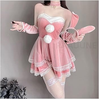 Amazon.co.jp: [RAAUUNE] サンタ コスプレ6点セット S-XLワンピース 白