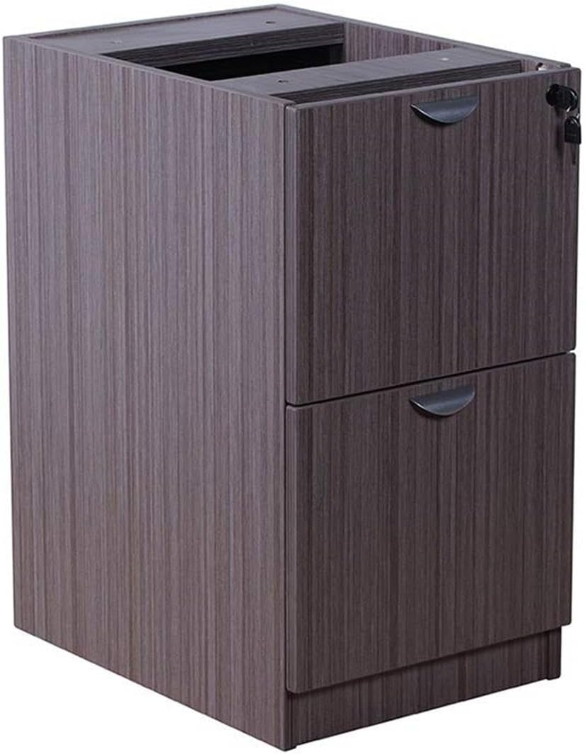 HomeStock 2-Drawer File CabinetLocking Pedestal File StorageDriftwood Office Cabinet