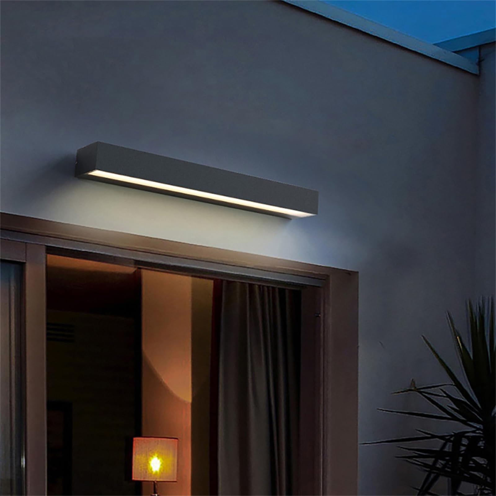 Applique Da Parete Per Esterni Lampada Da Esterno Per Esterni Apparecchio Di Illuminazione Per Decorazioni Per La Casa Per Balcone Portico Cancello Da Giardino IP65 Impermeabile,Nero,50CM