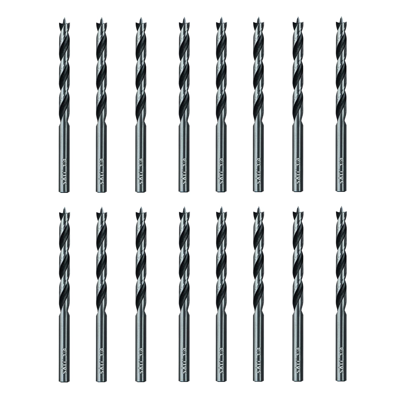 SALI 16 Stück Holzbohrer-Set 6mm Karbonstahl Holzbohrer-Set