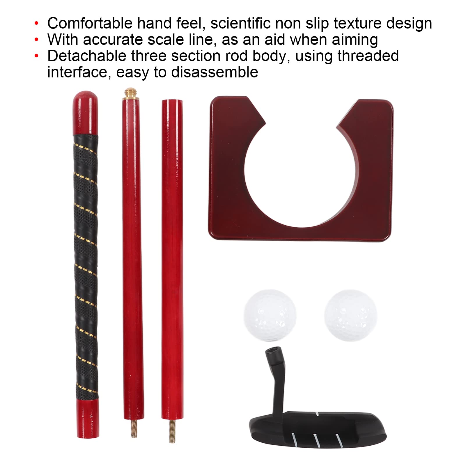 Golf-Putter, Tragbare Golf-Putter Für Zuhause Und Büro, Abnehmbarer Golf-Putter Mit DREI Abschnitten, Golf-Geschenkset, Golf-Zubehör
