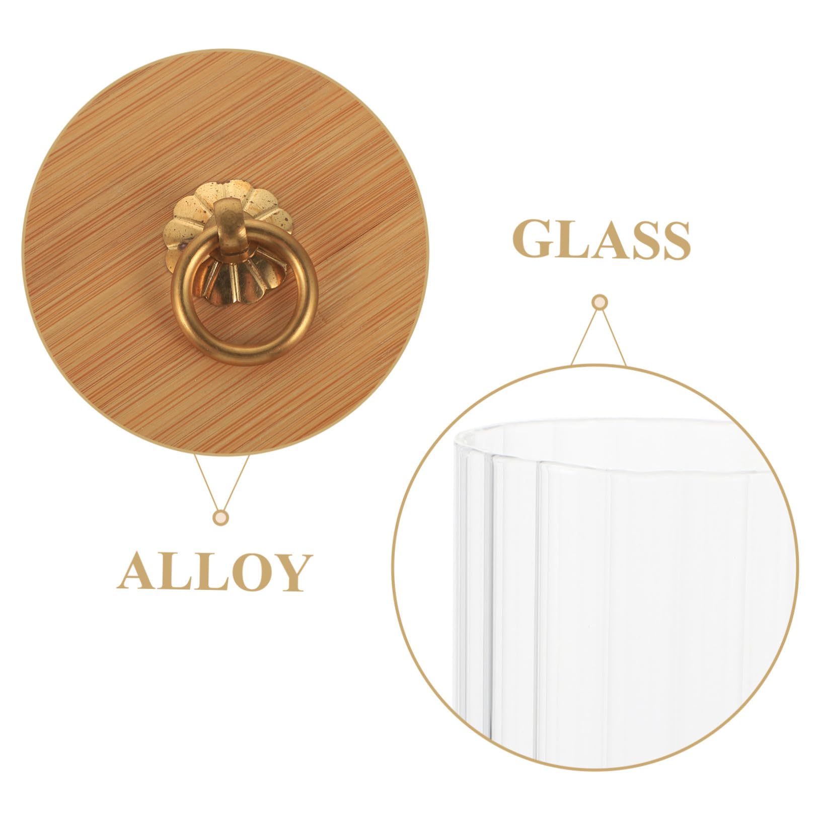 VICASKY 3 Pezzi Barattoli Vetro Cucina con Coperchi Bamboo Sigillati Contenitori Alimentari Trasparenti Ermetici per Tè Cereali Legumi Frutta Secca Protezione Umidità e Insetti Vasi