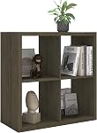 Thick Border Wood 4 Cube Storage Organizer Bookcase, Oak, 13 inch | 2026 Thick Border Wood, Anti-Tipping Kits, Open Back Shelf