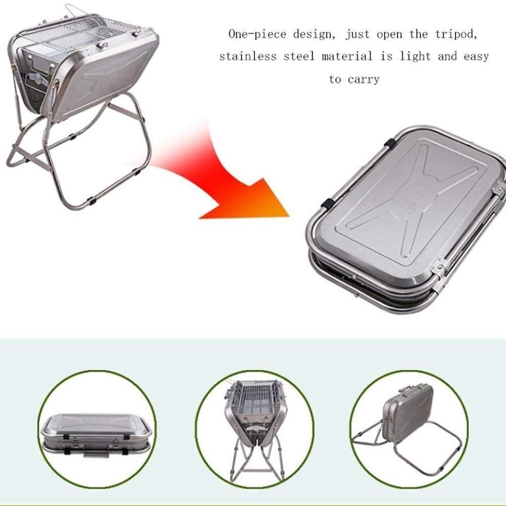 Supporto per barbecue, Barbecue for più persone, ripiano da picnic portatile sul campo stabile e durevole, 60 65 48 cm