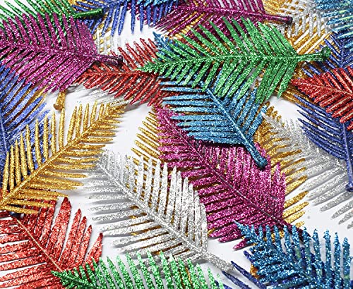 Feuilles à paillettes multicolores pour décorations de fête
