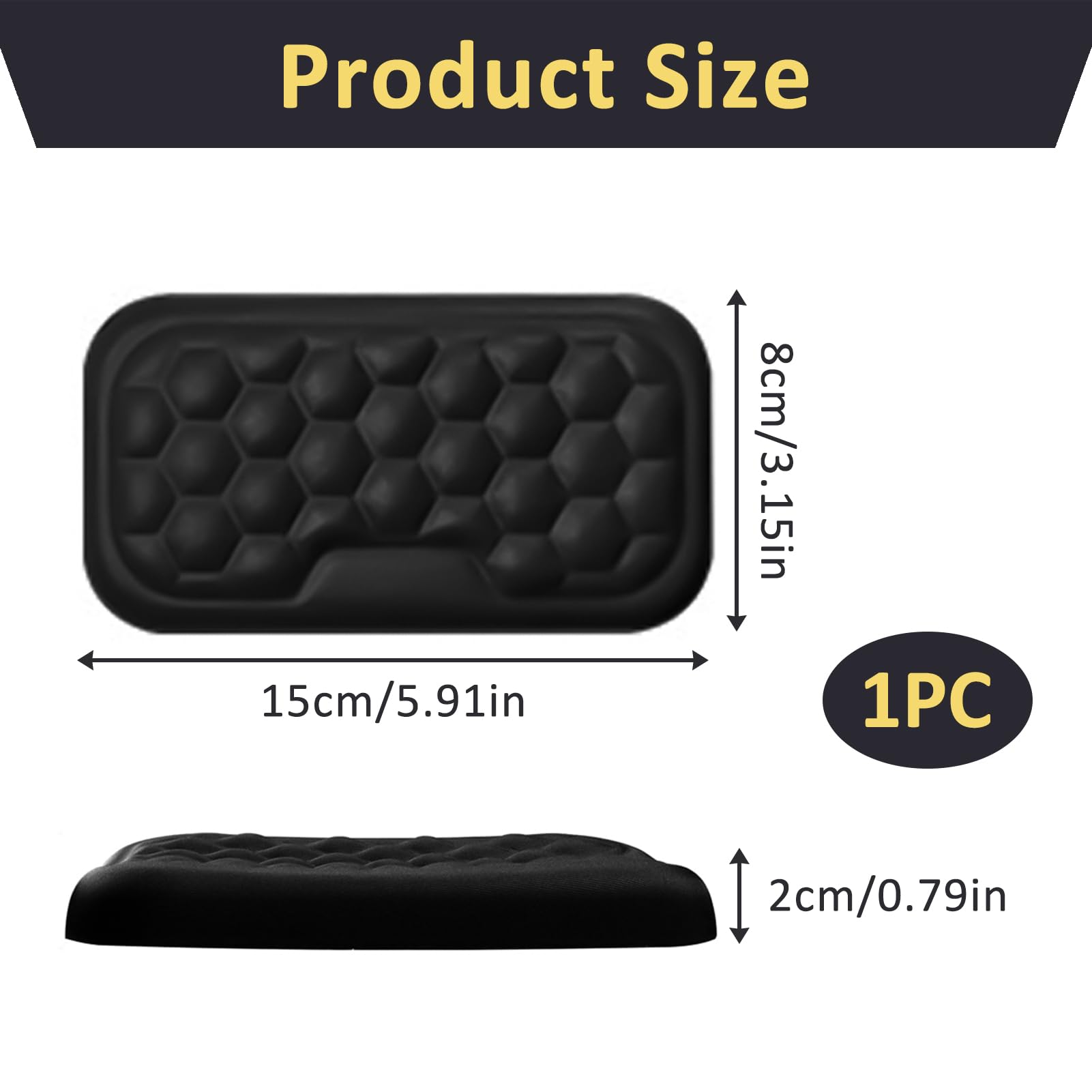 Poggiapolsi Mouse Ergonomico Memory Foam Antiscivolo per Scrivania