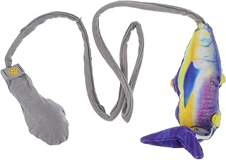 FUOYLOO 1Pc Engraçado Brinquedo De Gato Pelúcia Movimento Gatinho Brinquedo Brinquedos Macios Lançando Peixe-Gato Brinquedo Interativo Catnip Pelúcia Brinquedos Interativos Para Gatos