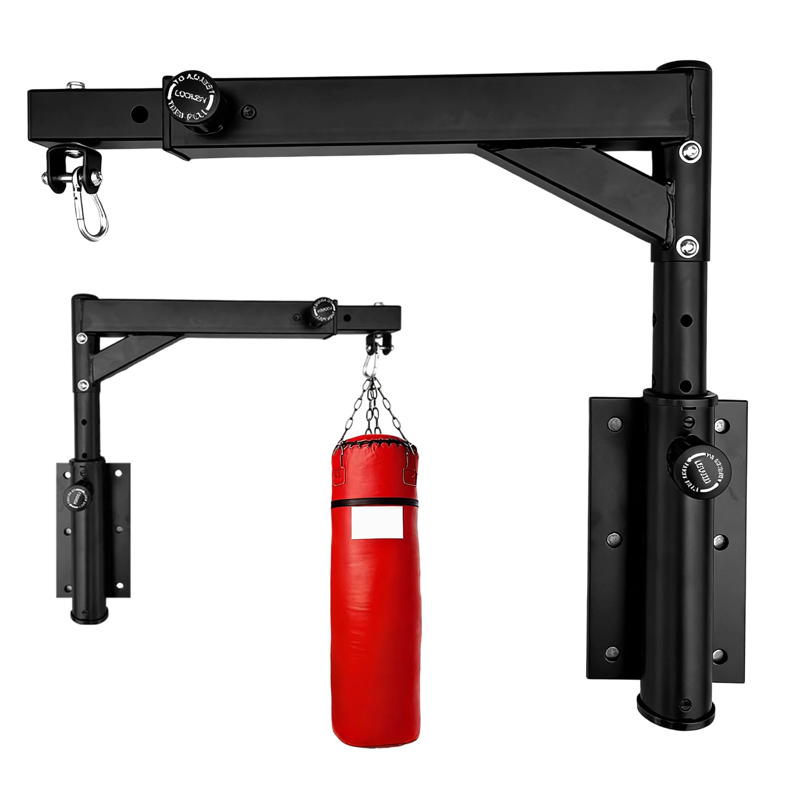 Soporte de Pared para Saco de Boxeo Ajustable con Rotación Silenciosa 360°, hasta 250 kg