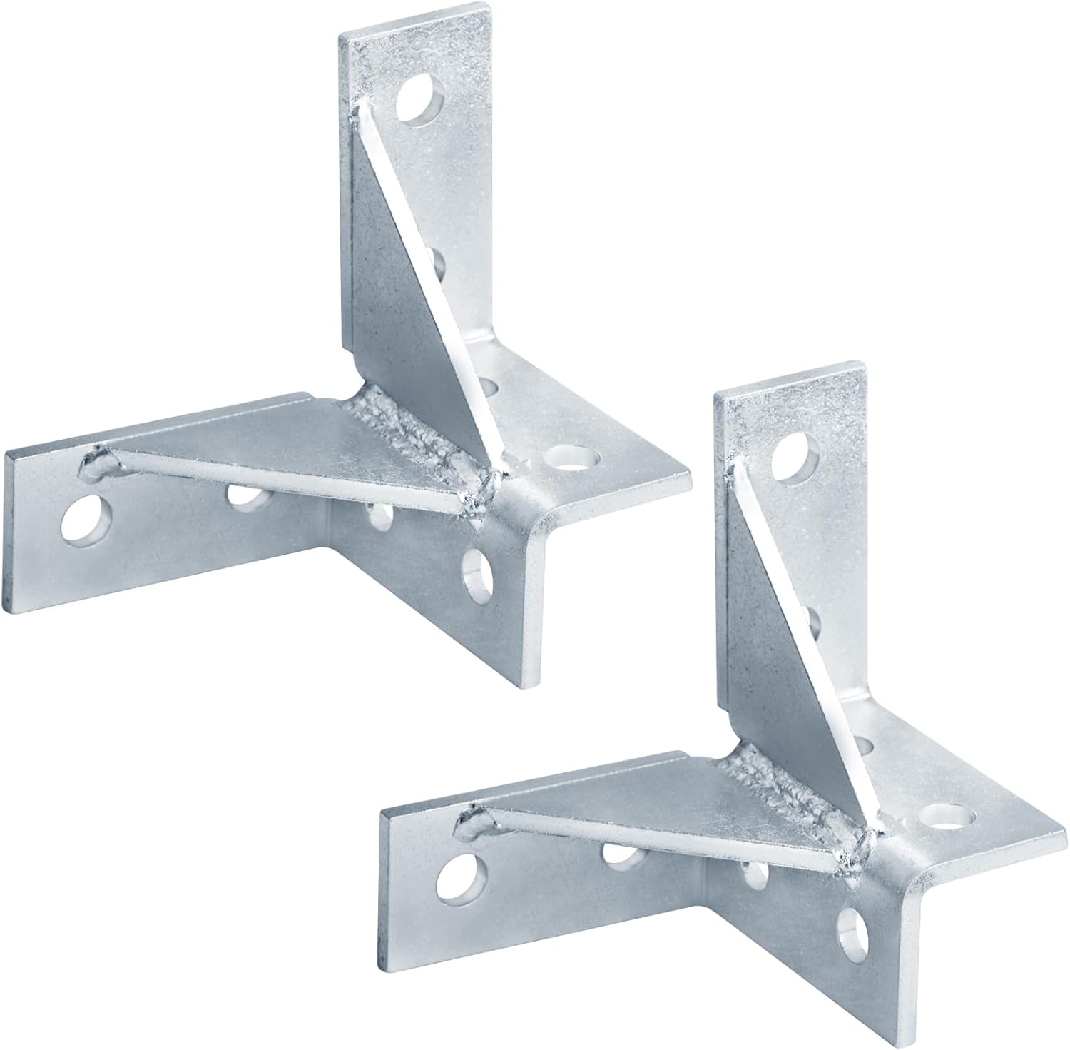 heneng 2 Pack Double Corner Connector for 1-5/8" Strut Channel,8 Hole Wing Shaped Strut Fitting Bracket