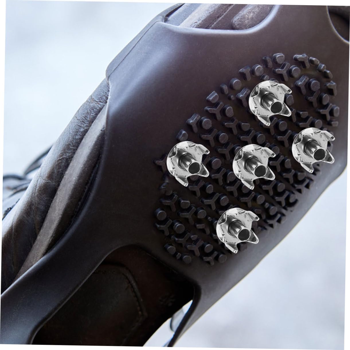 Cramponi da Scarpa Antiscivolo 100 Pezzi in Acciaio Inox Argento | Punte di Ricambio, per Suole e Stivali, Uso su Superfici Ghiacciate, Adatti ad Attività All'aperto