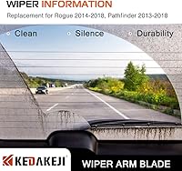 Vista 6 de Juego de limpiaparabrisas trasero compatible con Nissan Rogue 2014-2018 compatible con Nissan Pathfinder 2013-2018