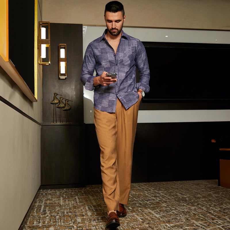 Image of CAHOOT Men's Shirt for Casual Wear | Spread Collar | Short Sleeve | Regular Fit | Button Closure | Shirt Crafted with Comfort Fit for Casual Wear