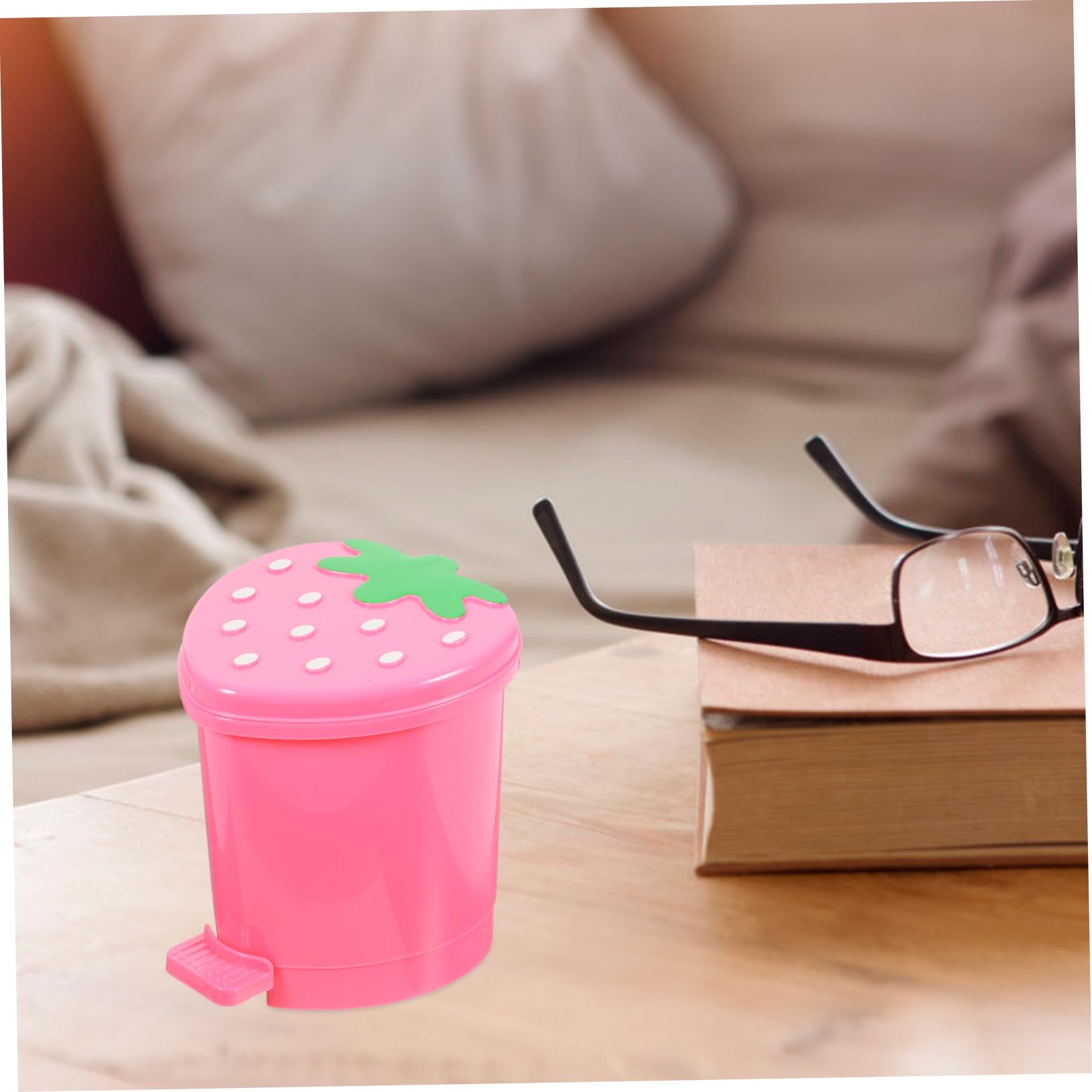 KOMBIUDA Garbage Holder Small Trash Bin Trash Bin for Car Desk Small Garbage Can Lid